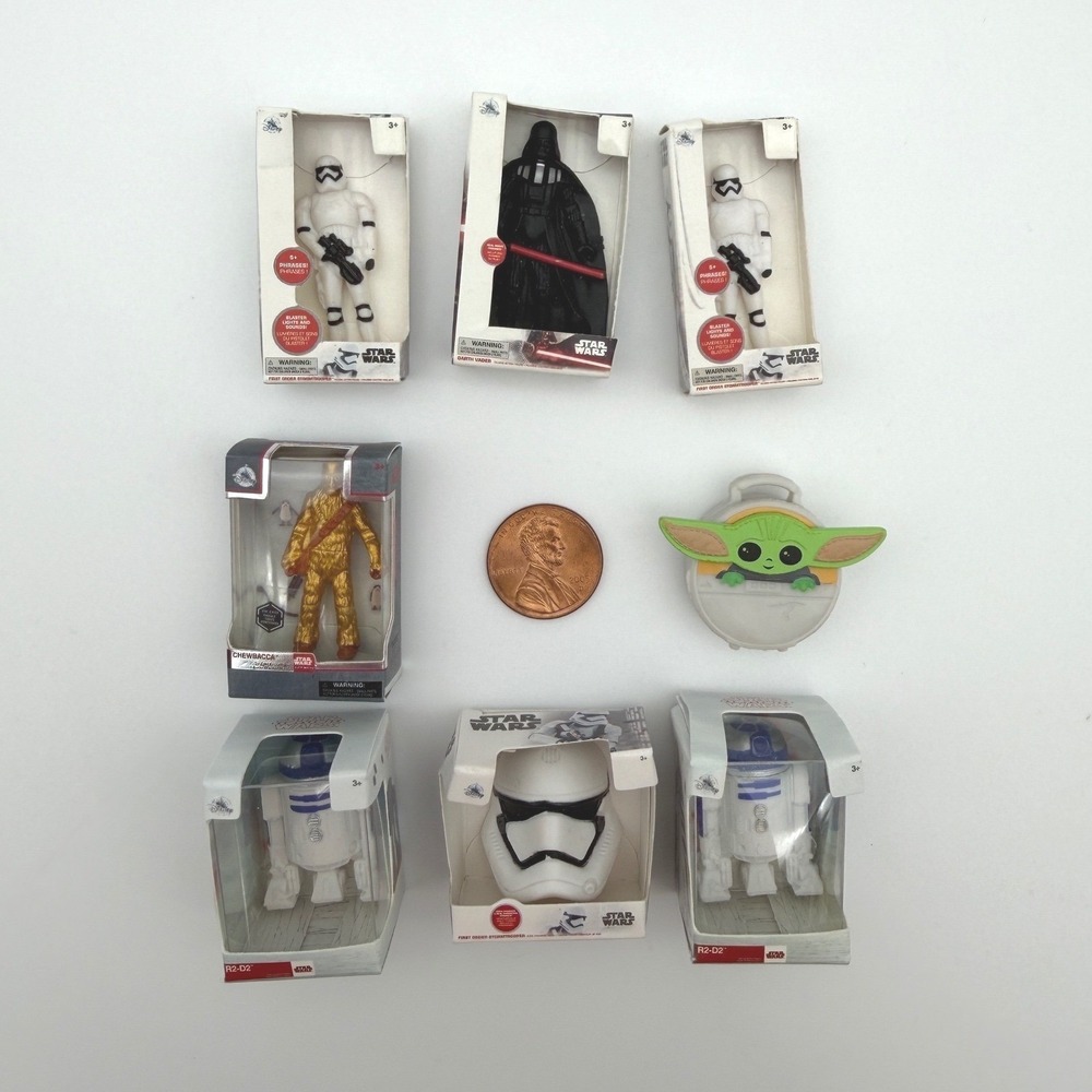 Zuru Disney Store Mini Brands Star Wars Darth Vader R2D2 Chewbacca Grogu 8pc Lot